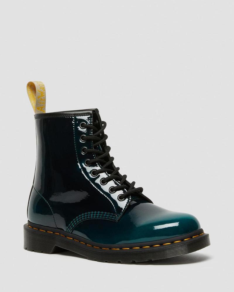 Dr Martens Vegan 1460 Gloss Veterlaarzen Heren Zwart | NL 265ILH